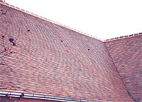 Entretien toiture et rénovation toiture, CapHabitat utilisa la solution d'hydrofugation après un démoussage de Corimouss C sur tuile béton plaque de fibre ou terre cuite